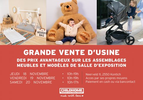 VENTE D'USINE CHILDHOME - ARTICLES POUR BÉBÉS - 3