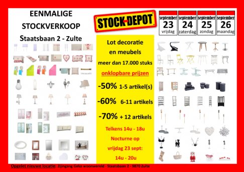 Stock-depot à Zulte: grand lot décoration et meubles - 2