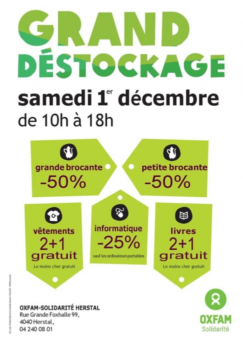 Grand déstockage Oxfam Herstal