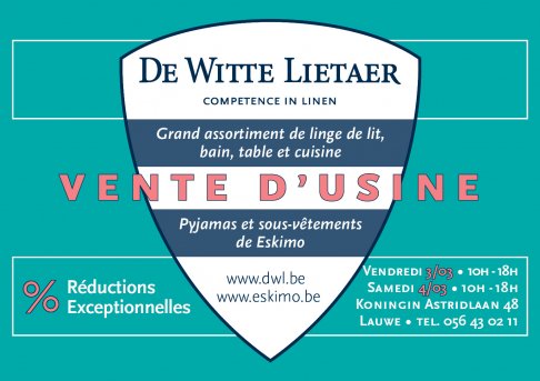 Vente d'usine De Witte Lietaer en collaboration avec Eskimo