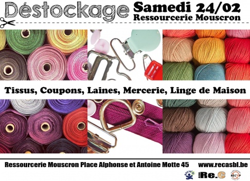 Déstockage Tissus, Coupons, Mercerie