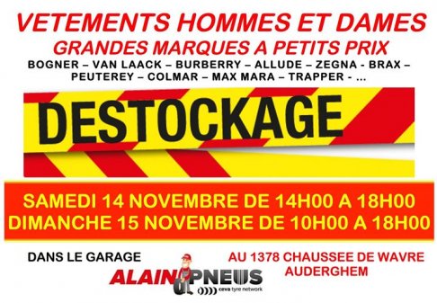 Sestockage de vetements hommes et dames 