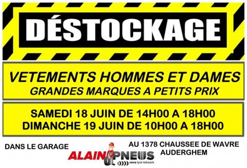 Destockage de vêtements hommes et dames