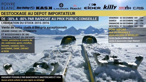 Déstockage vêtements de ski & d'hiver