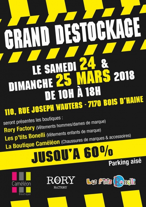 Grand Destockage Boutique Caméléon  / Les p'tits Boneli / Rory Factory