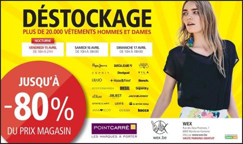 Déstockage de vêtements POINTCARRÉ