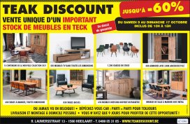 LIQUIDATION MEUBLES MASSIF EN TECK DU GROSSISTE, DE -30% a -70%