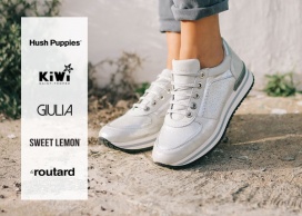 Vente privée des maillots Kiwi et des marques de chaussures Hush Puppies, Le Routard, Sweet Lemon et Giulia