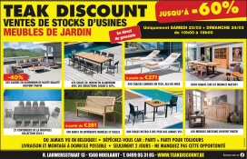 MEUBLES DE JARDIN JUSQU'A -70% DIRECTEMENT DE L'IMPORTATEUR, Accessible samedi 23 et dimanche 24 mars ( 10h-18h)
