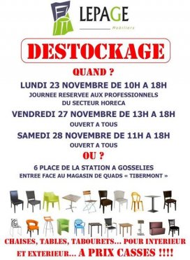 LEPAGE Mobiliers - Grand déstockage!