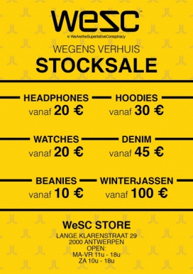 WeSC Anvers stocksale