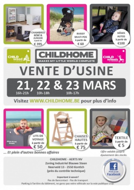 Vente d'usine chambres bébés et juniors, buggy, chaises hautes, lits de voyage, sièges autos et textile 